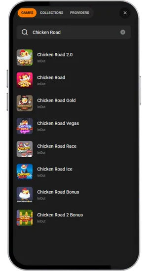 Opening Chicken Road and selecting bet amount